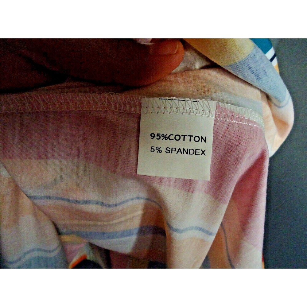 Ouges Short Sleeve Multicolored Vertical Stripe F… - image 6